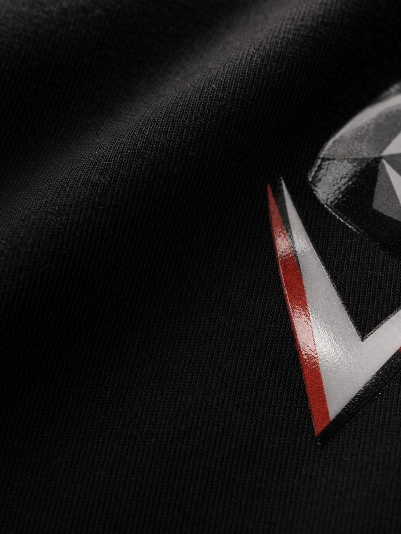Off Supply Bellingham Echo Black T Shirt – close-up detail