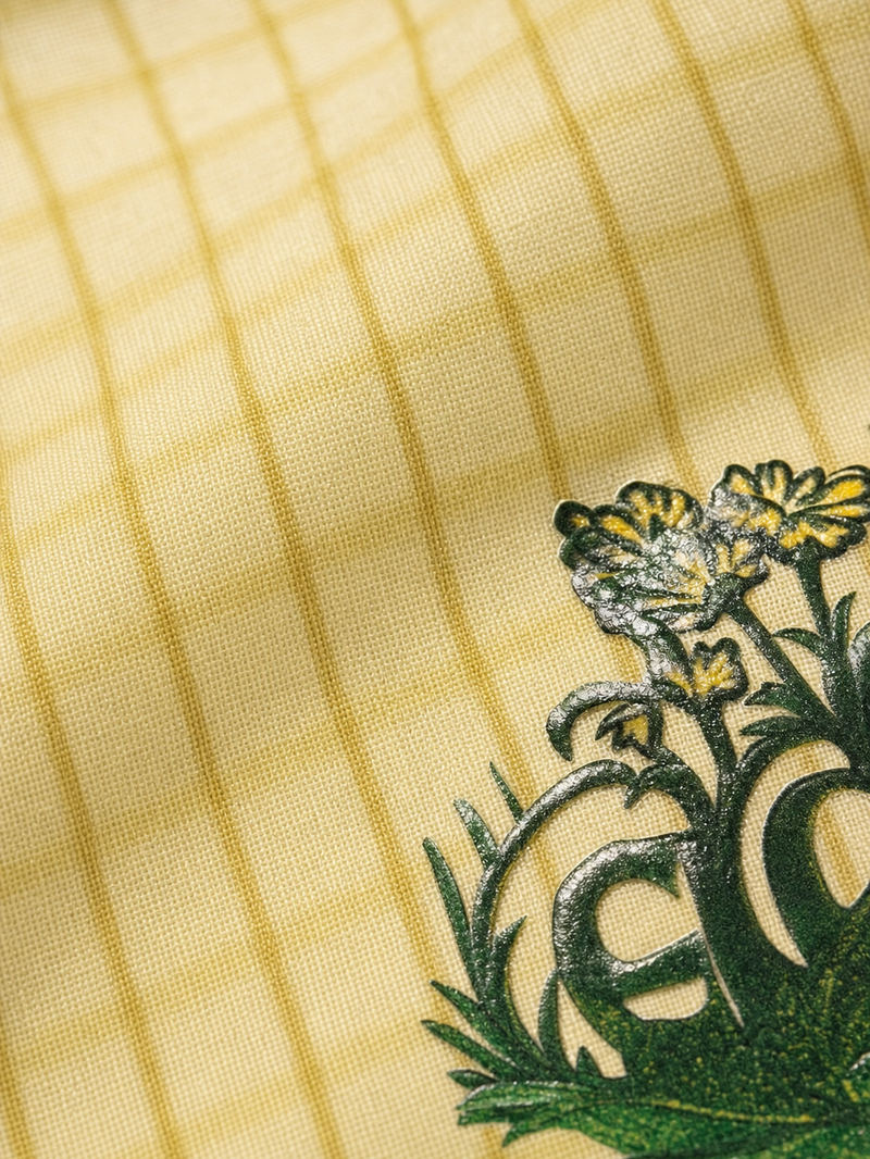 OFF SUPPLY EVERYDAY CHAOS SHIRT IN YELLOW – close-up detail