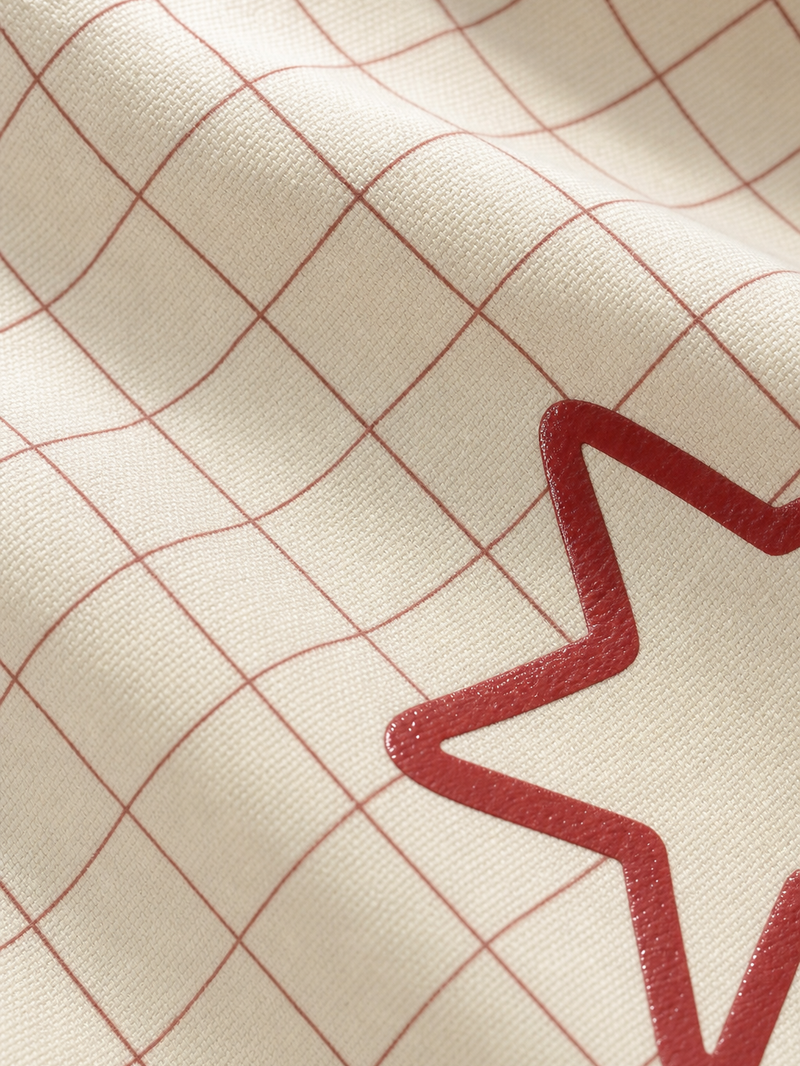 OFF SUPPLY GIVE 'EM HELL SHIRT IN IVORY – close-up detail