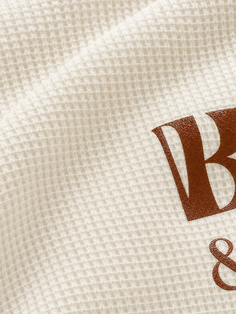 Off Supply Bloom & Beyond Off White Waffle T-shirt – close-up detail