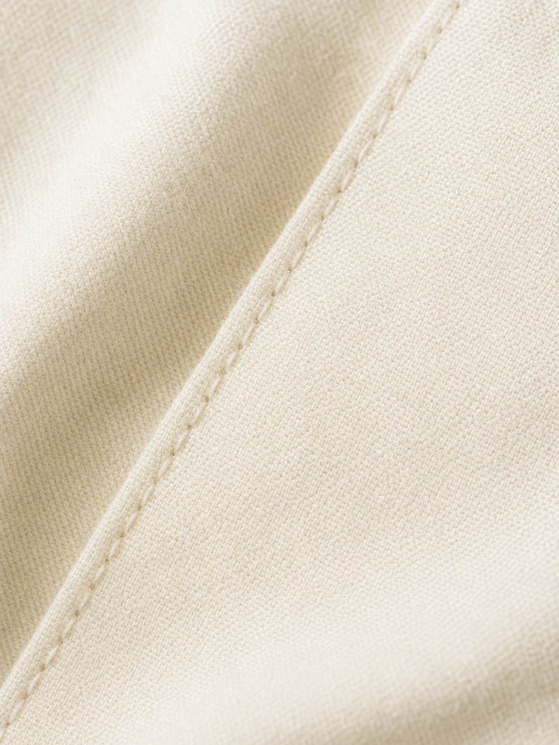 Off Supply Riviera Double-Breasted Ivory Shirt – close-up detail