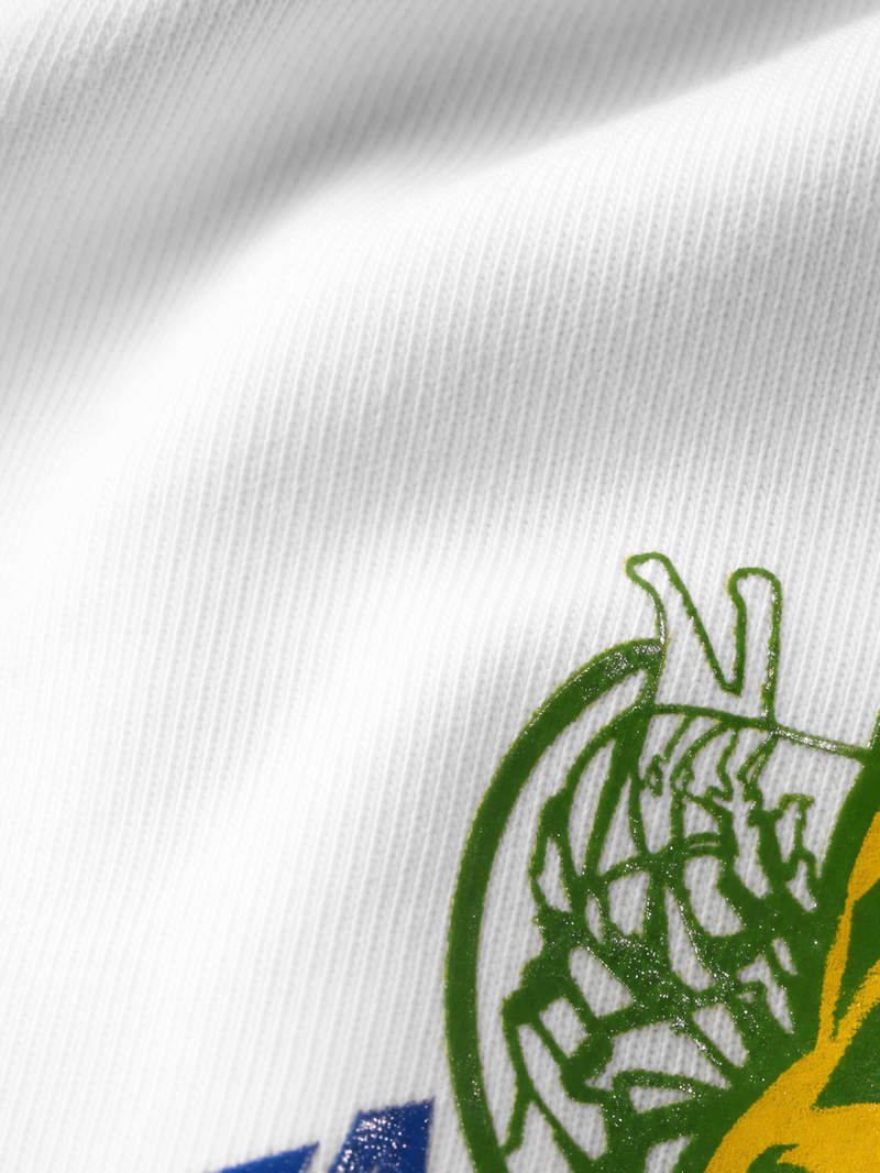 Off Supply Brazil Heritage White T-Shirt – close-up detail