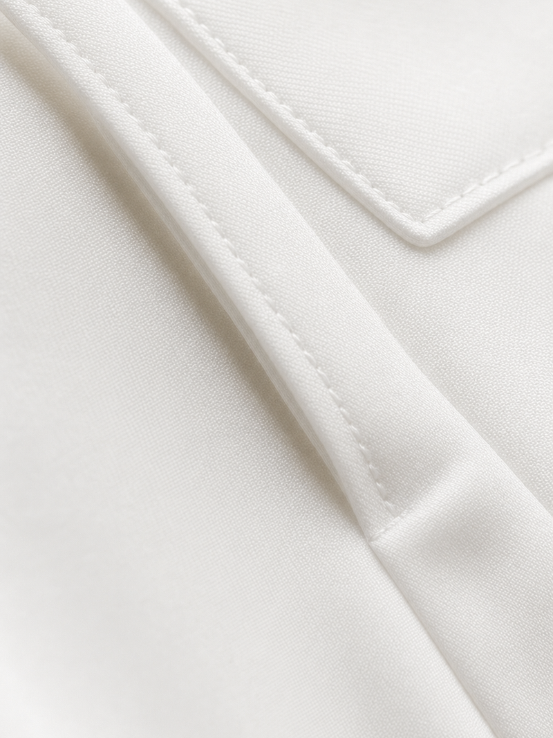 Off Supply Horizon White Trousers – close-up detail