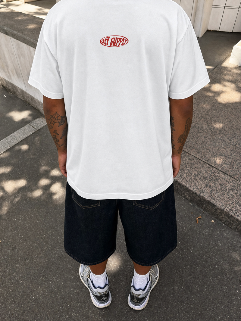 Off Supply Ronaldo Vision White T-Shirt – model back