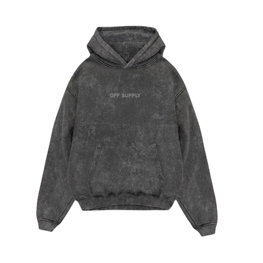 OFFSUPPLY GRAPHITE ACID WASH HOODIE