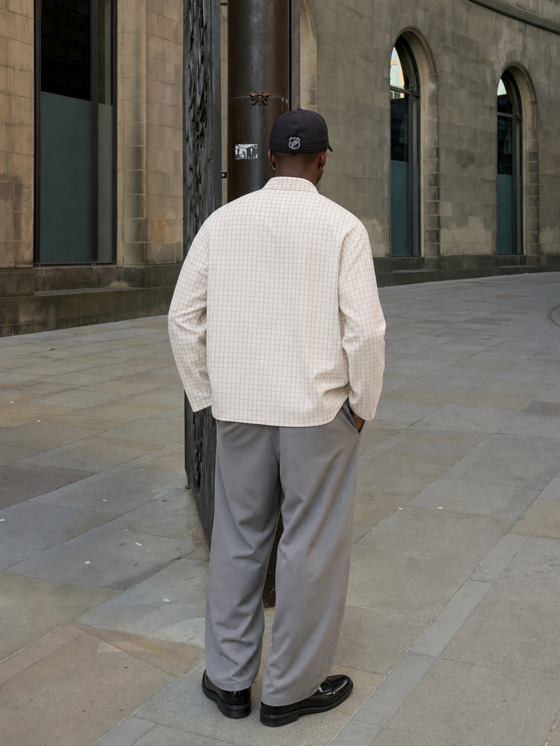 OFF SUPPLY EVERYDAY SHIRT IN IVORY – model back