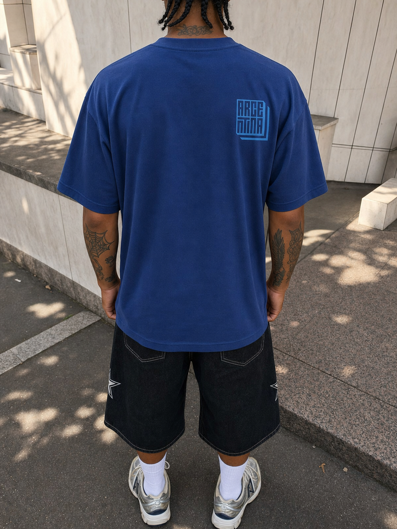 Off Supply World Cup Glory Blue T-Shirt – model back