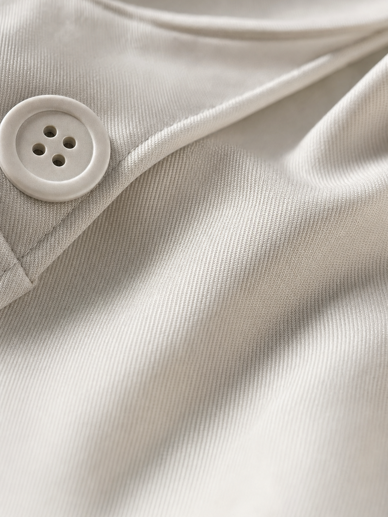 Off Supply Cascade White Trousers – close-up detail