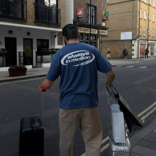 Off supply Always In Motion Blue T-shirt