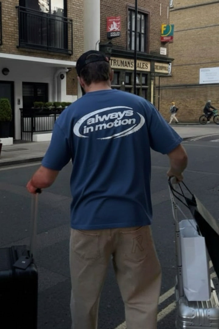 Off supply Always In Motion Blue T-shirt