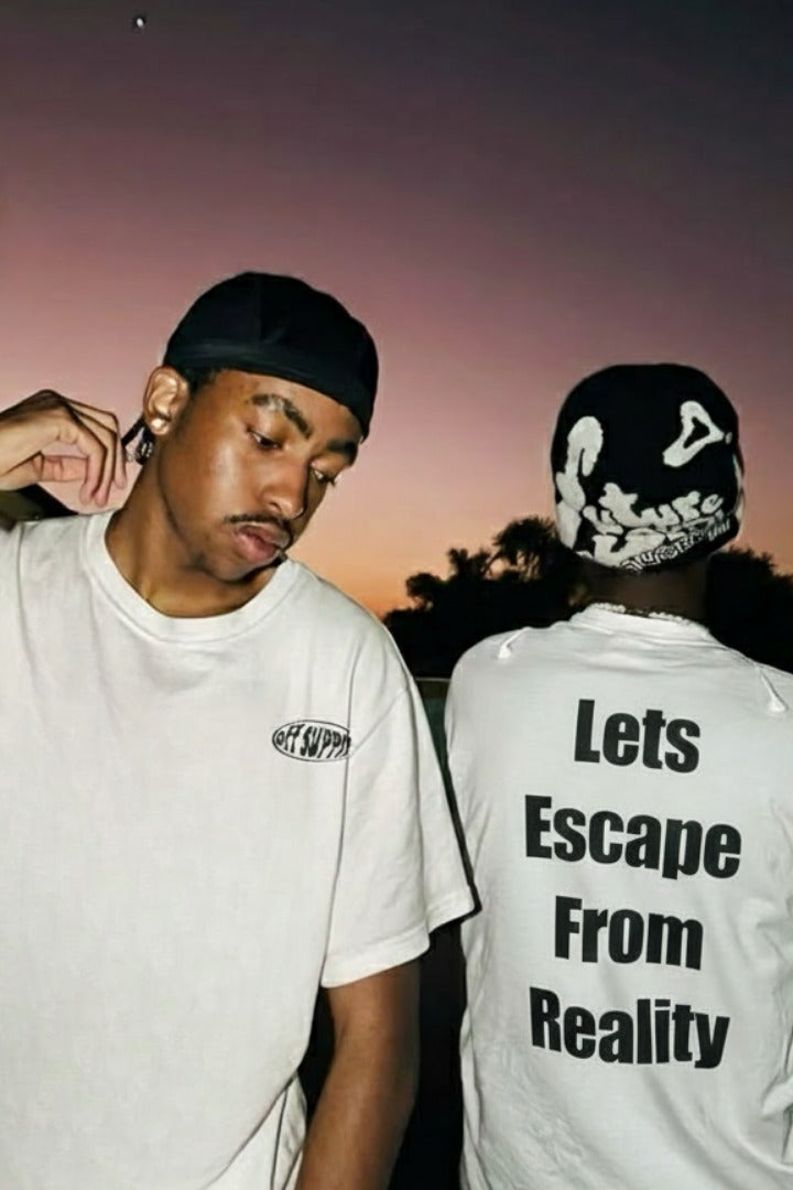 Off supply Escape From Reality white t-shirt