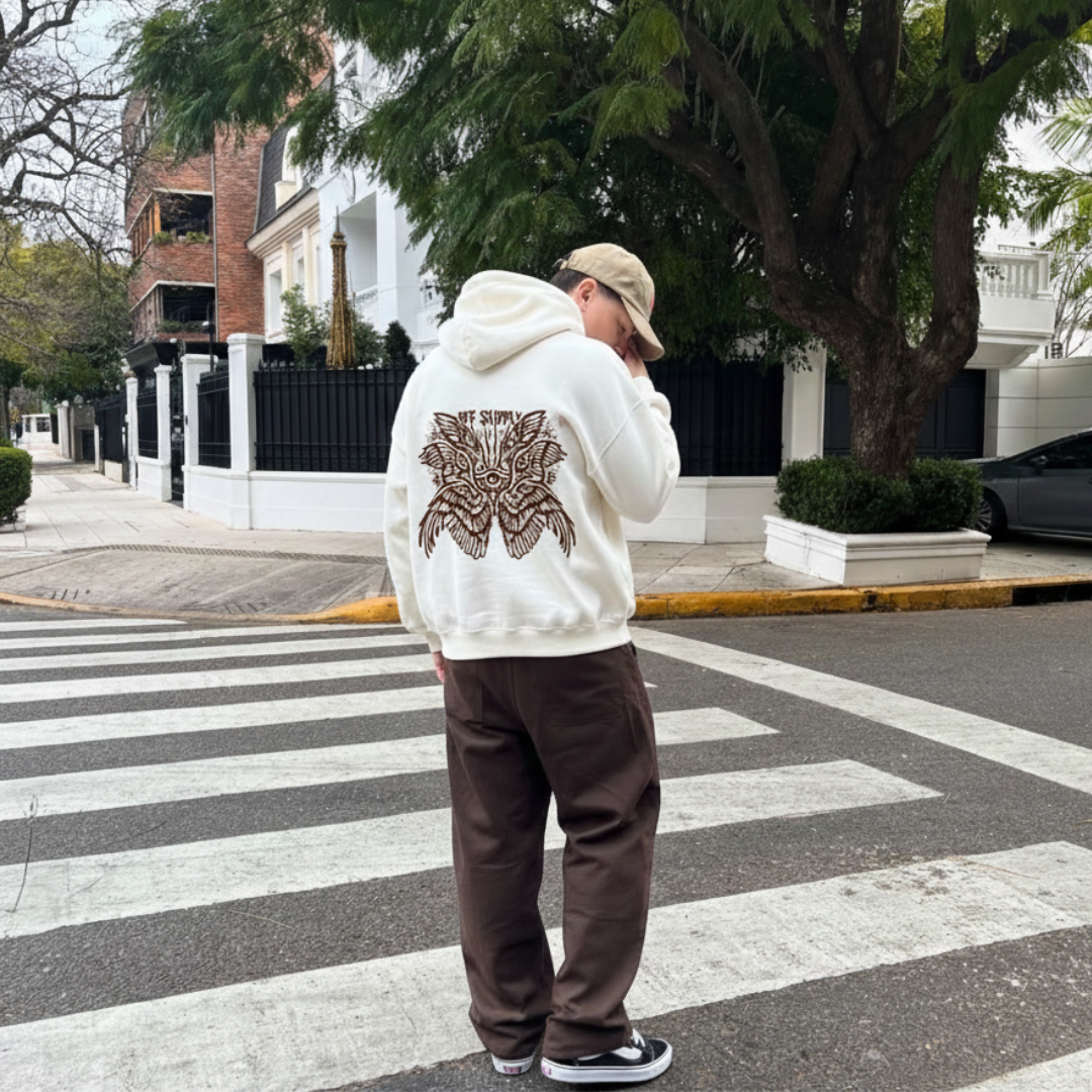 Off supply Eye Angel beige Hoodie