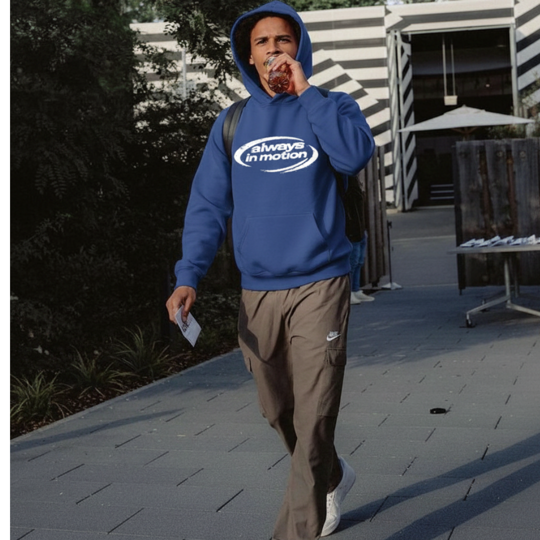 Off Supply Always In Motion Blue Hoodie