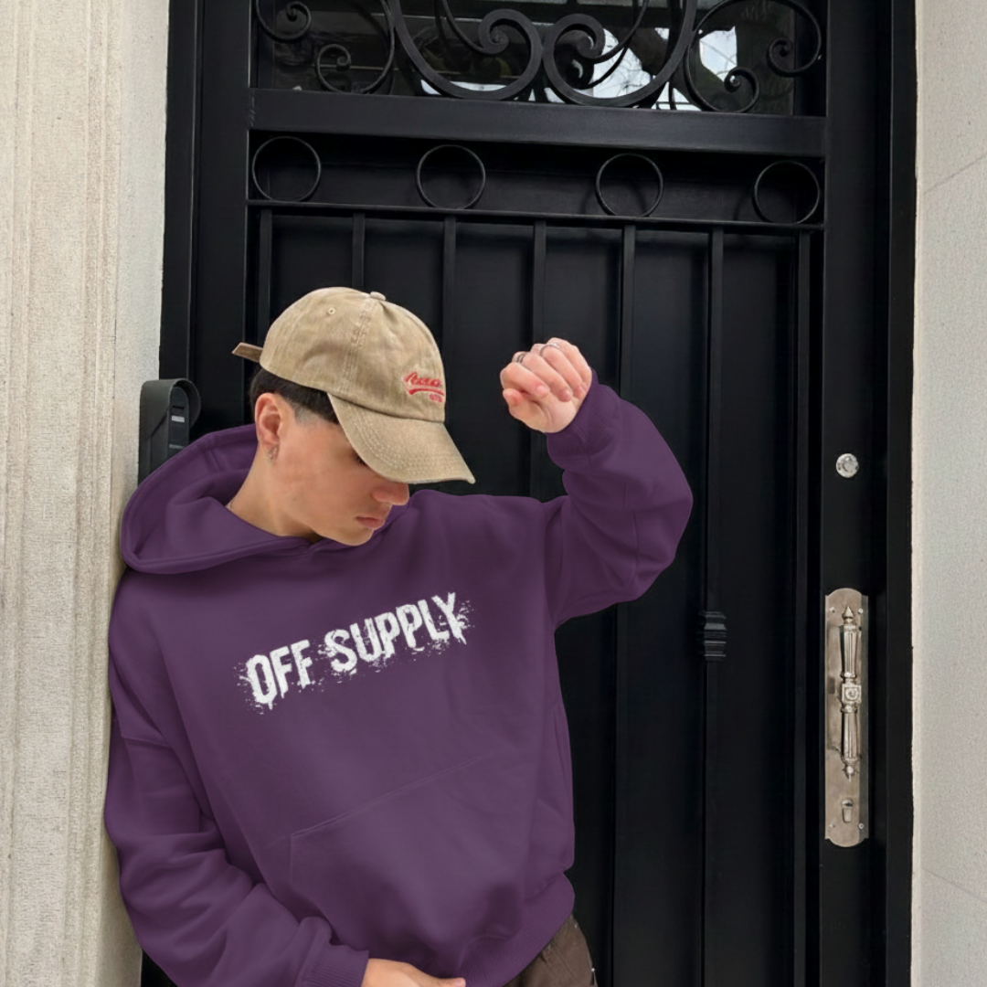 Off supply Eye Angel purple hoodie