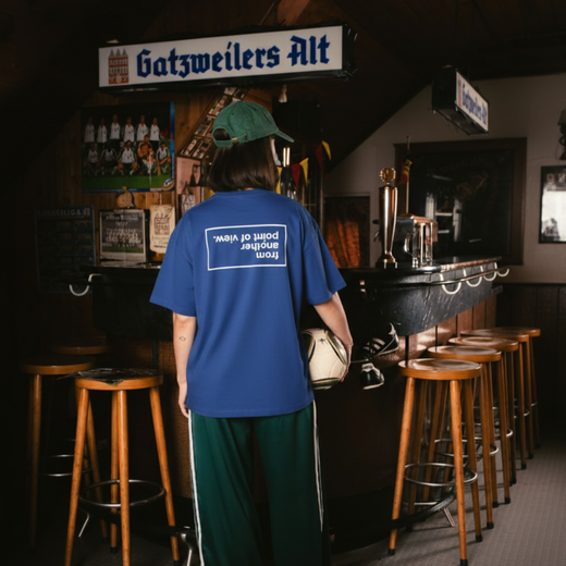 Off supply From another POV blue t-shirt