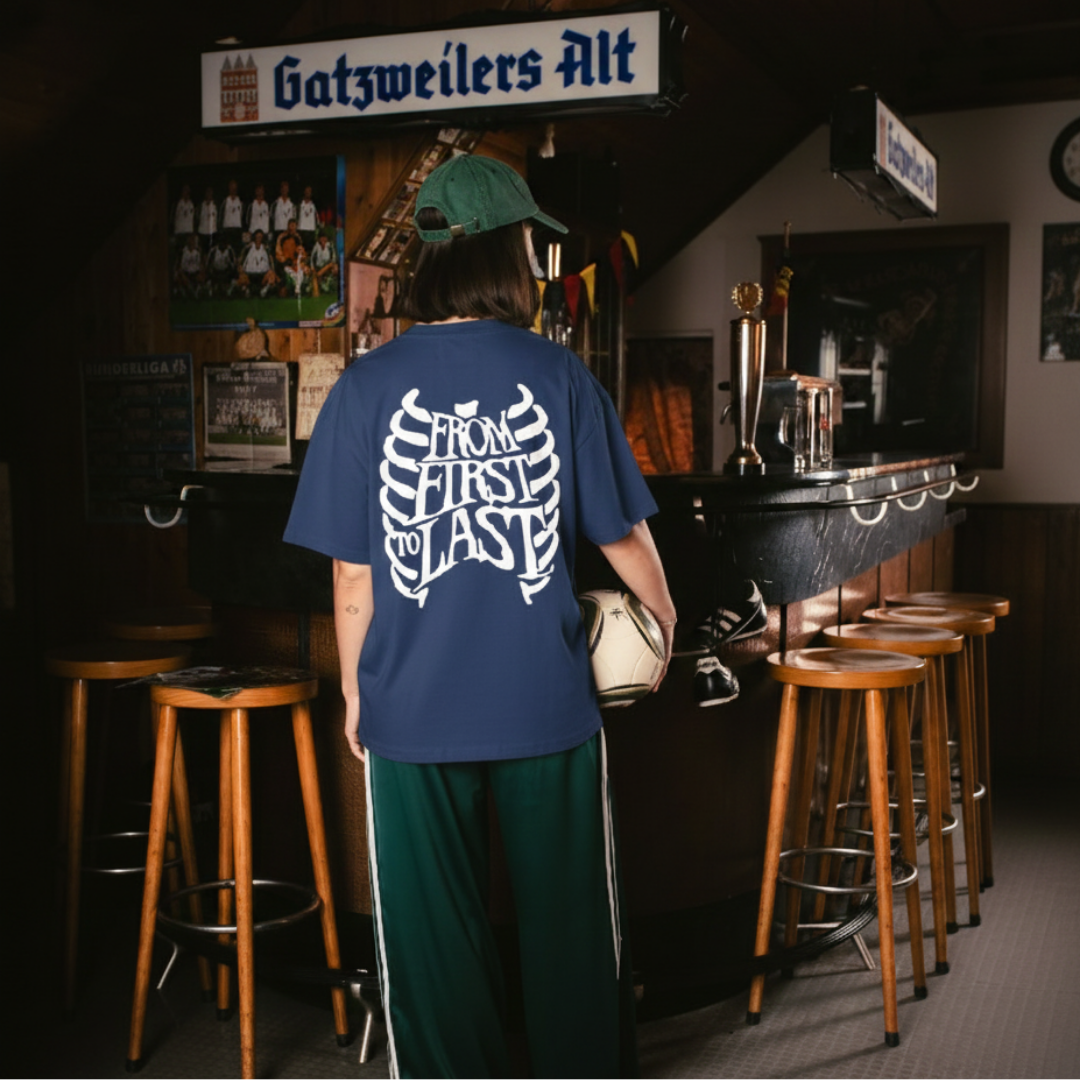 Off supply From First to last blue t-shirt