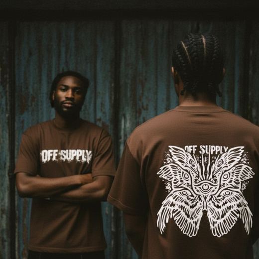 Off supply Eye Angel Brown T-shirt