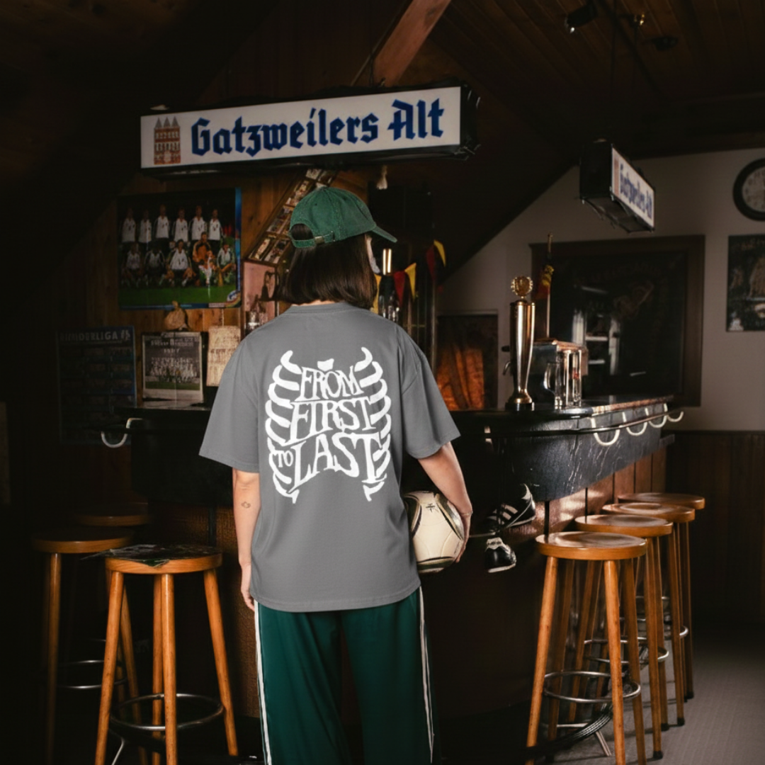 Off supply From First to last grey t-shirt