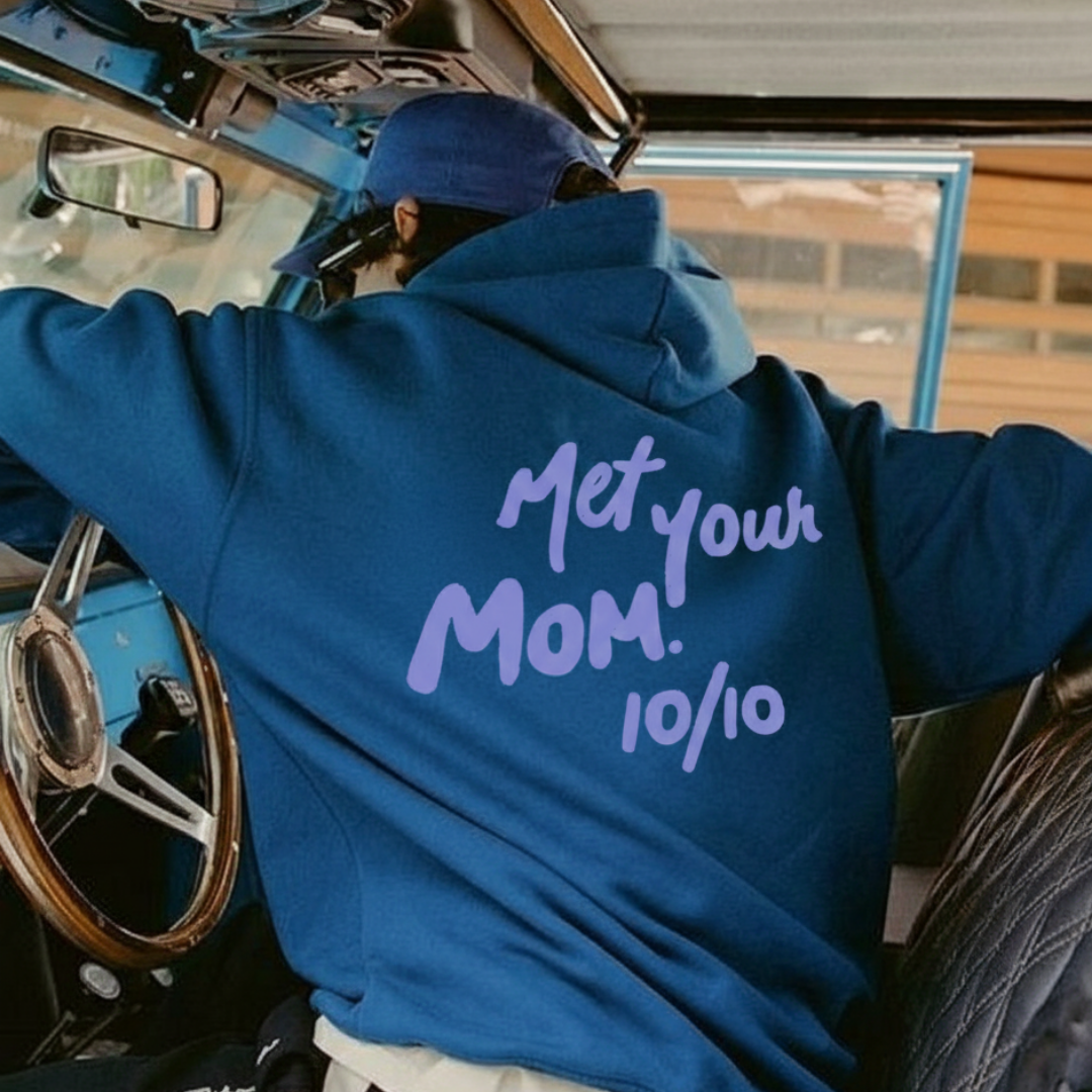 Off supply Met your Mom blue hoodie