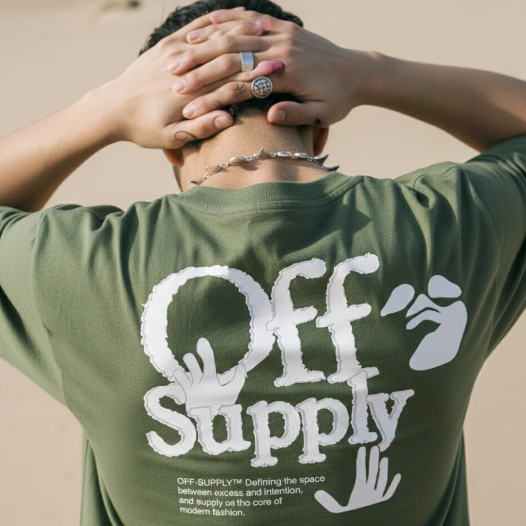 Off supply Modern Fashion olive green t-shirt