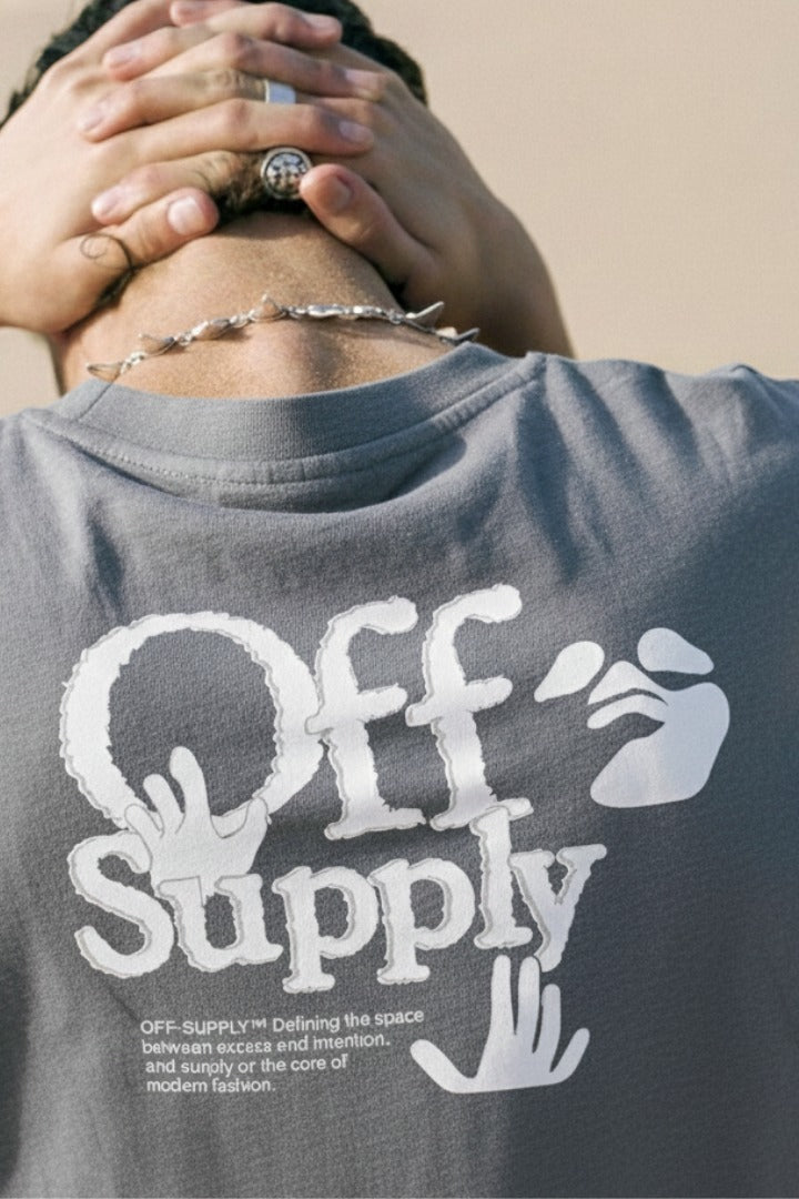 Off supply Modern Fashion grey t-shirt