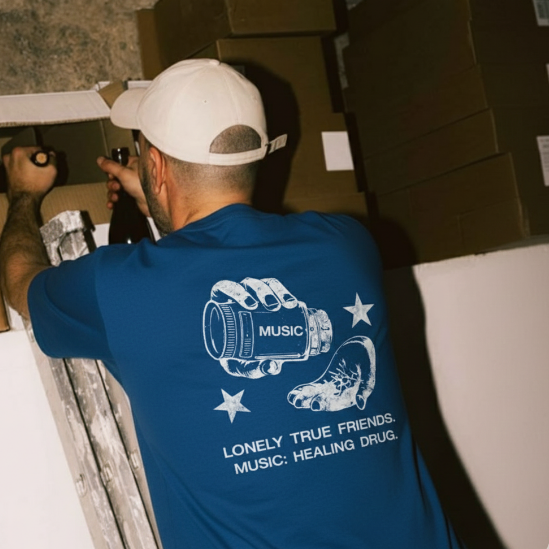 Off supply Music Drug Blue T-shirt