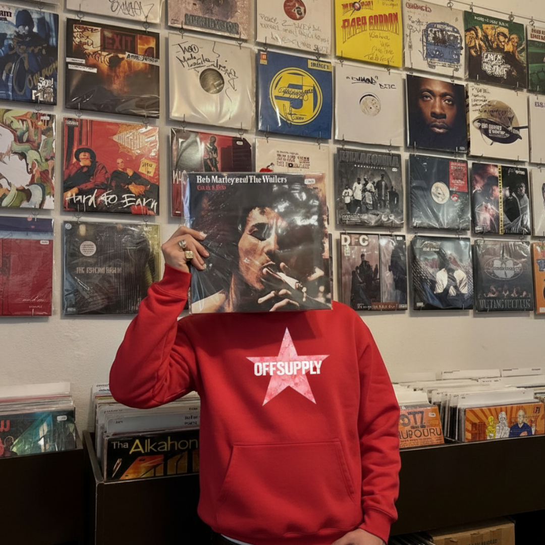 Off supply Music Drug Red Hoodie