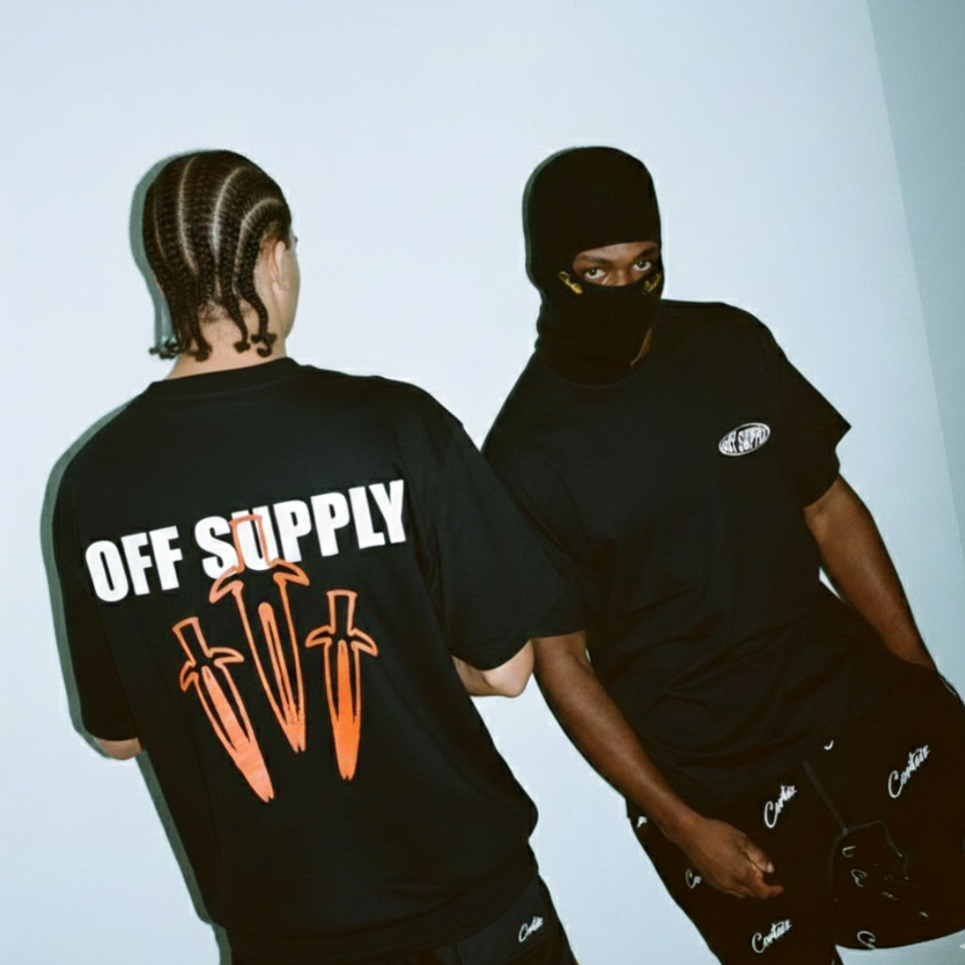 Off supply Orange Dagger black t-shirt