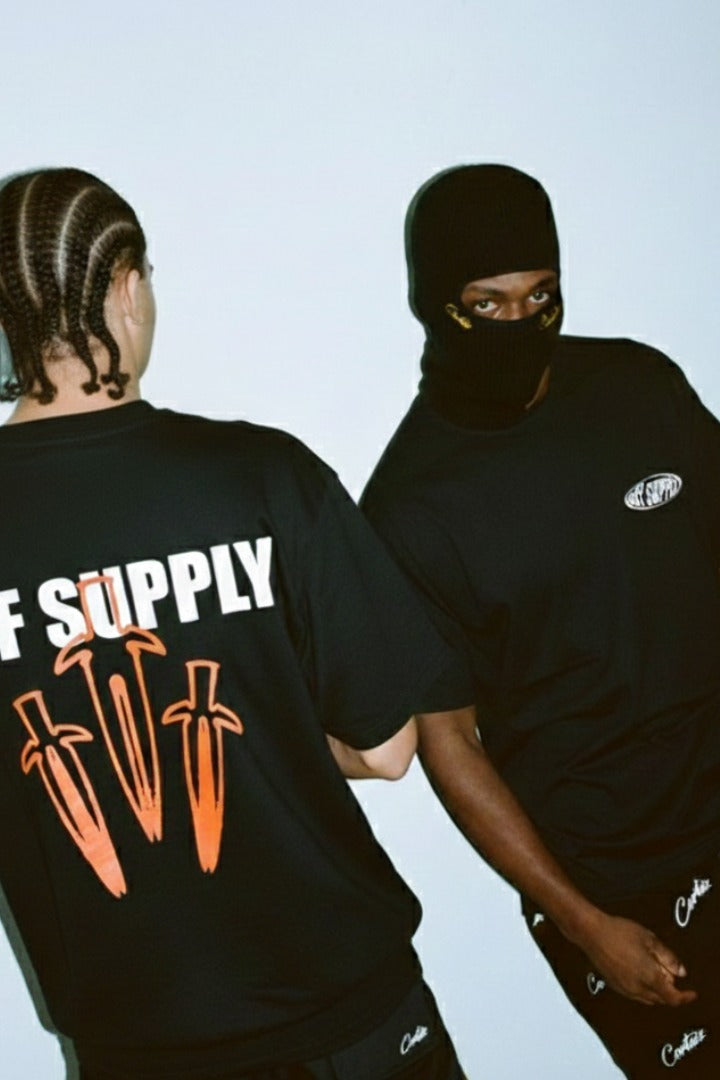 Off supply Orange Dagger black t-shirt