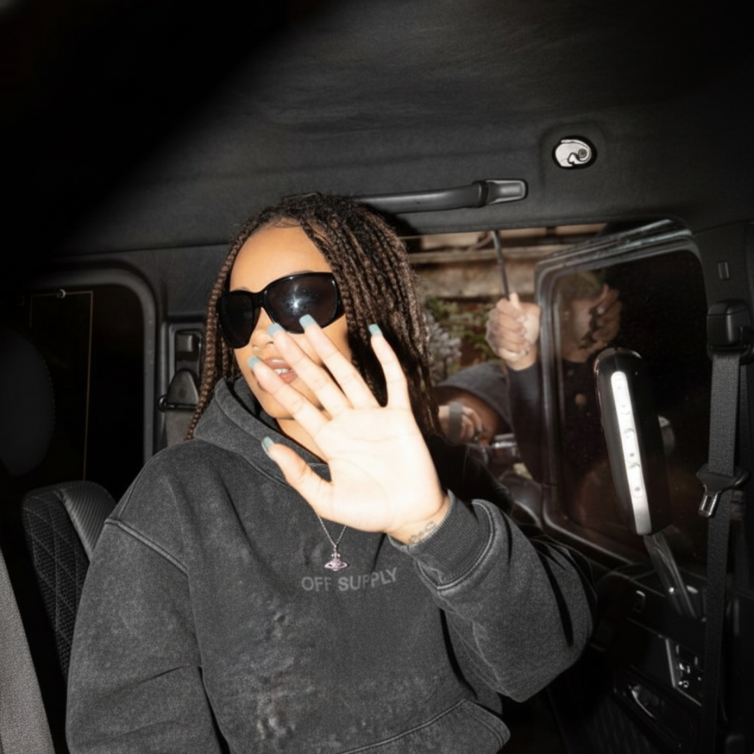 OFFSUPPLY GRAPHITE ACID WASH HOODIE