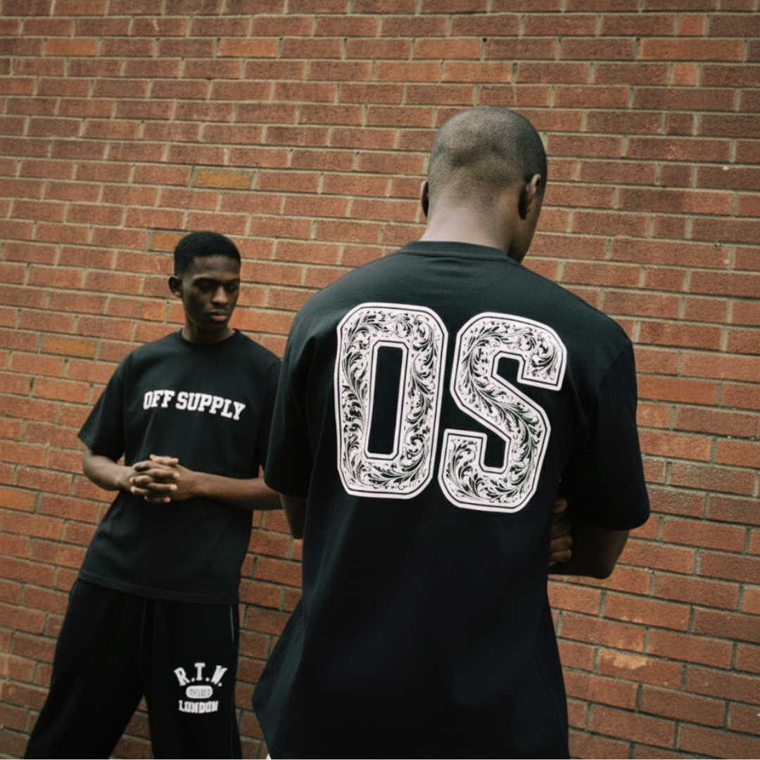 Off supply OS black T-shirt