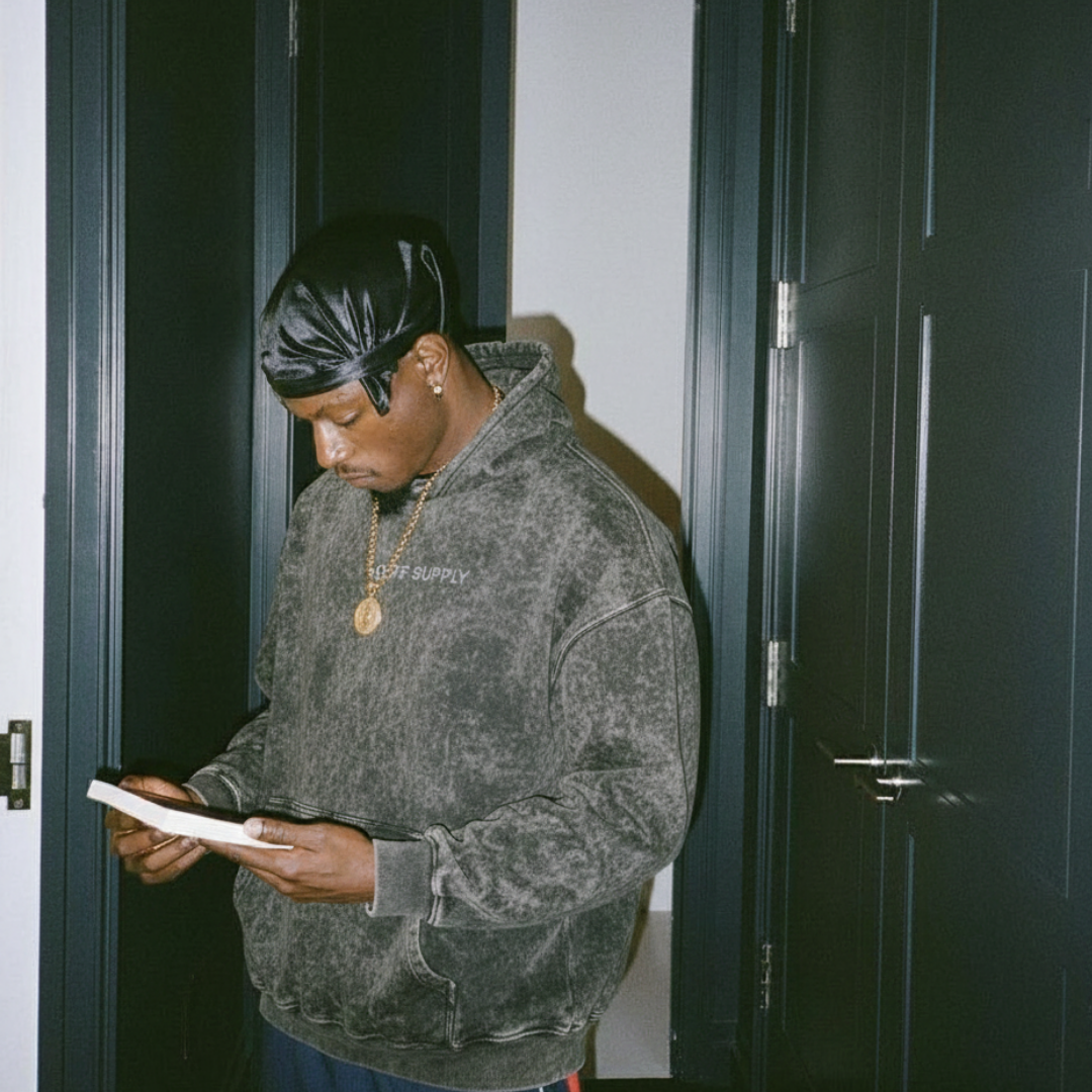 OFFSUPPLY GRAPHITE ACID WASH HOODIE