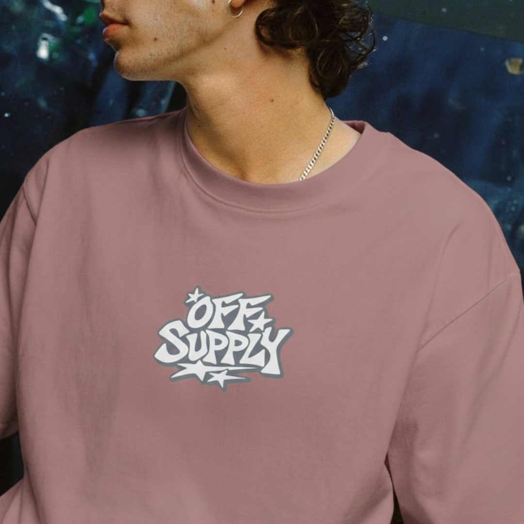 Off supply Two souls nude pink t-shirt