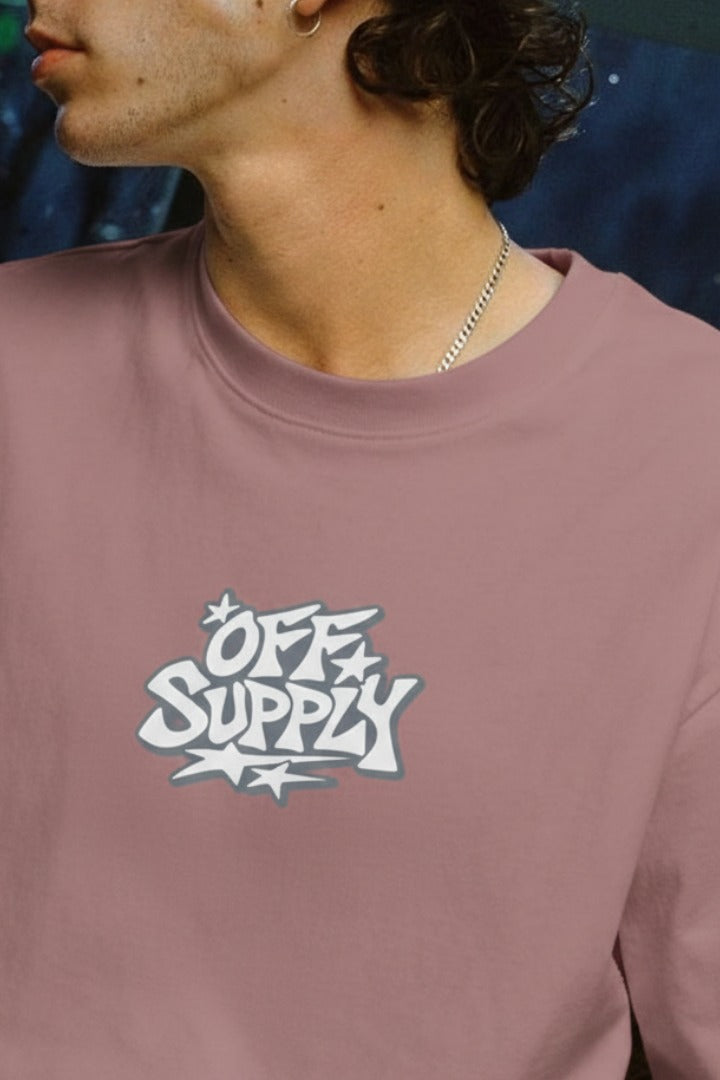 Off supply Two souls nude pink t-shirt