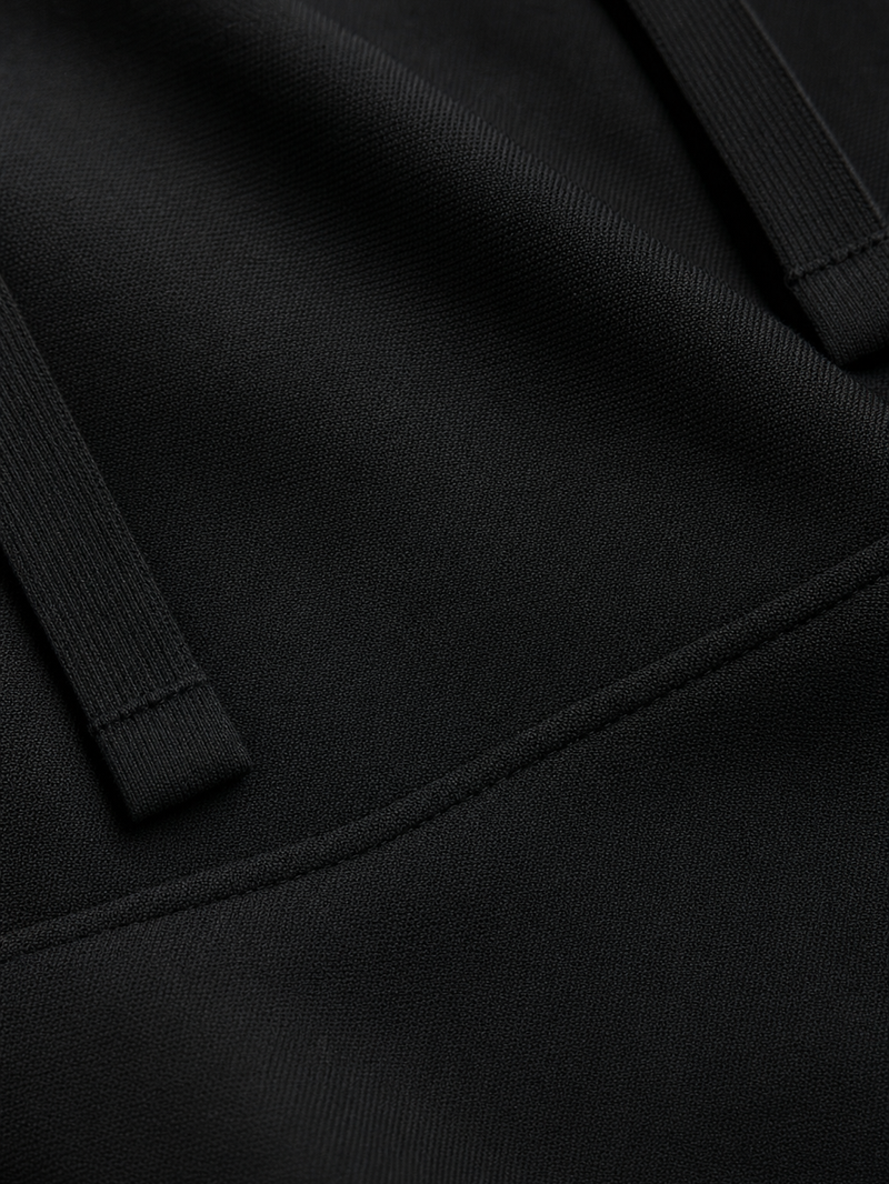Off Supply Horizon Black Trousers – close-up detail
