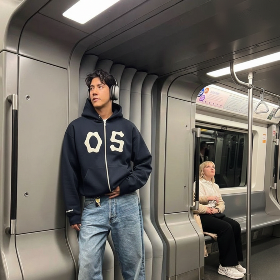 OFFSUPLY ZIPPER NAVY