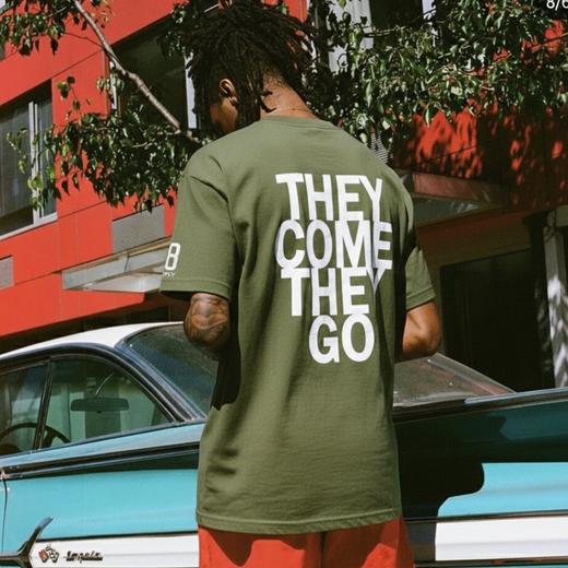 Off supply They come they go Olive T-shirt