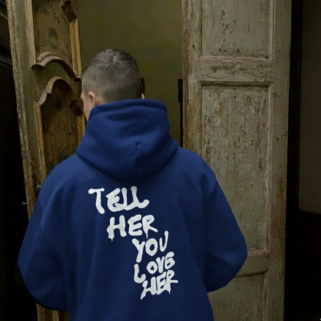 Off supply Tell her you love her blue hoodie