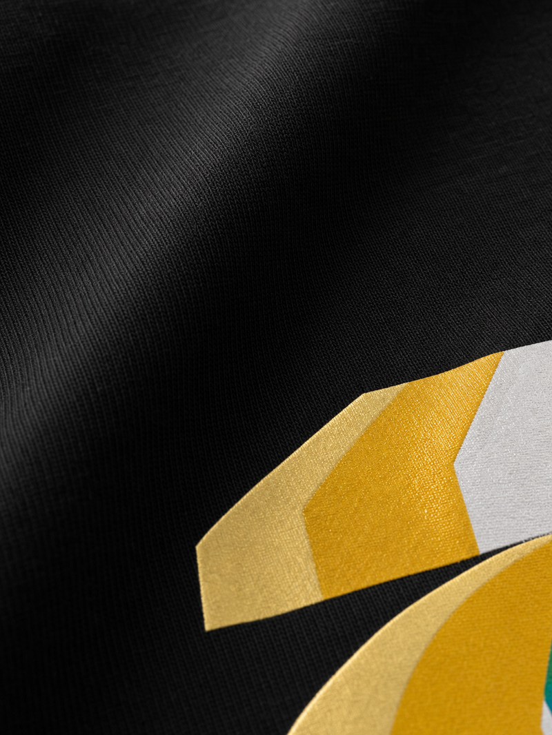 Off Supply Prism Trophy Black T-Shirt – close-up detail