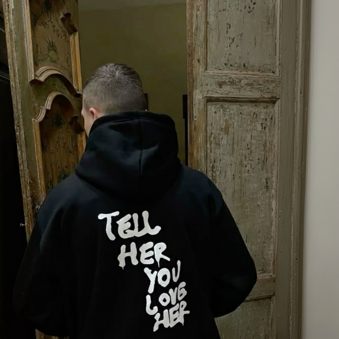 Off supply Tell her you love her black Hoodie