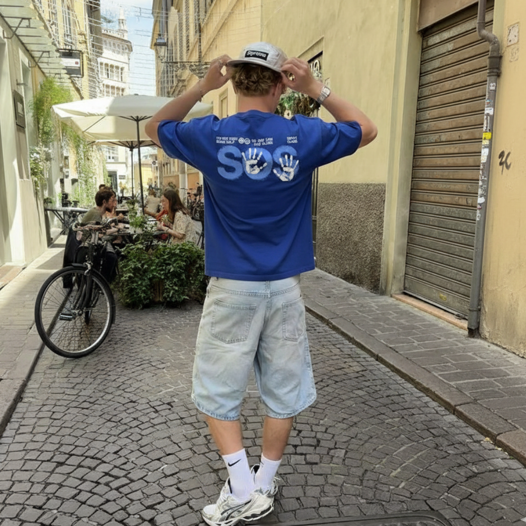 Off supply SOS Blue T-shirt