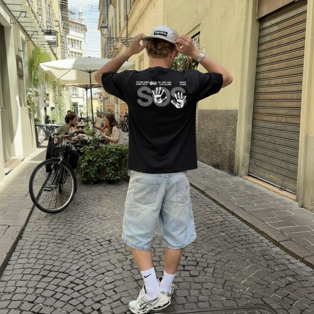 Off supply SOS Black T-shirt