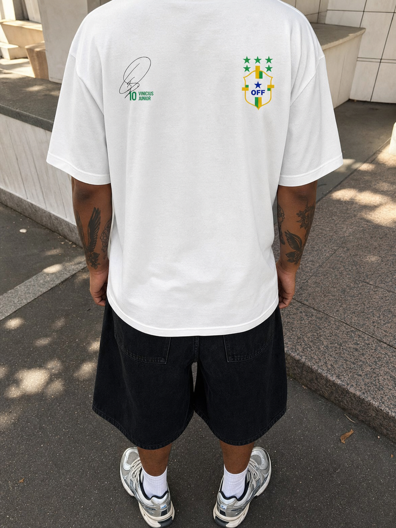 Off Supply Vini Aura White T-Shirt – model back