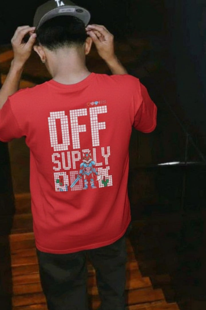 Off supply Pixel Warrior Red T-shirt