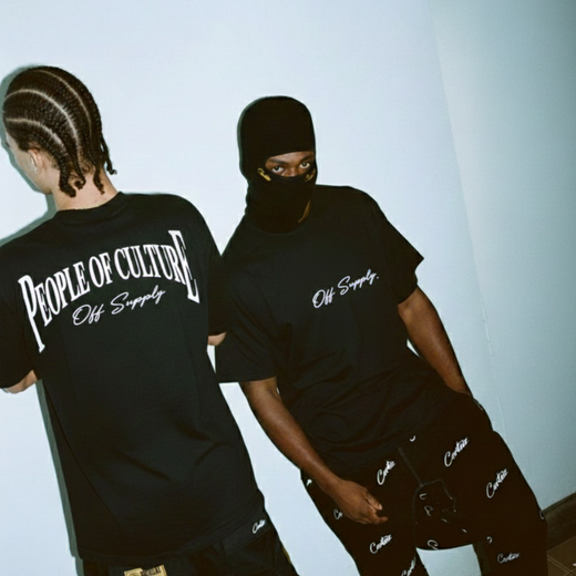 Off supply People of Culture Black t-shirt