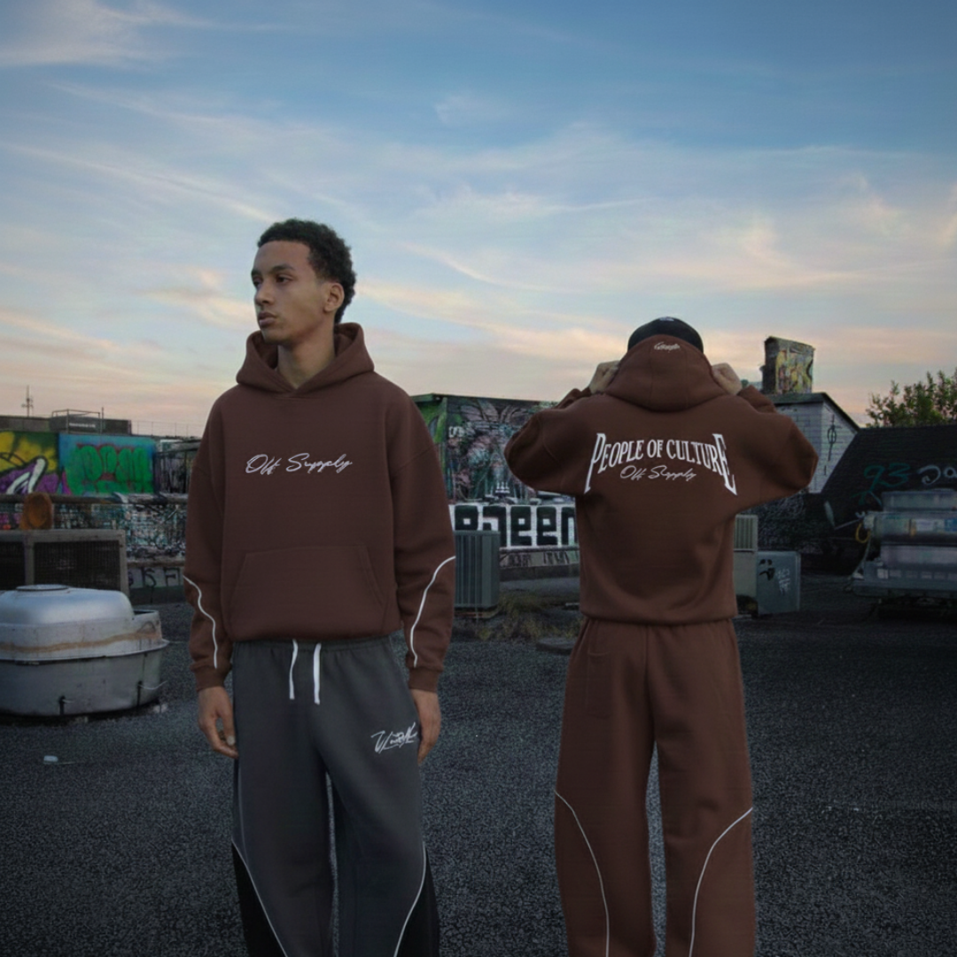 Off supply People of Culture brown hoodie