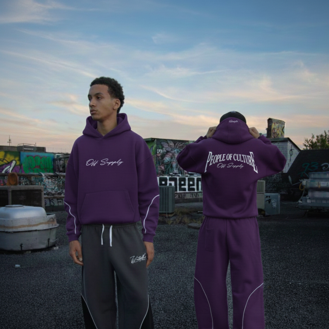 Off supply People of Culture purple hoodie