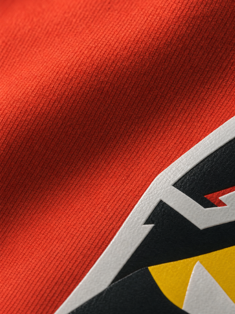 Off Supply Wirtz Spirit Red T-Shirt – close-up detail