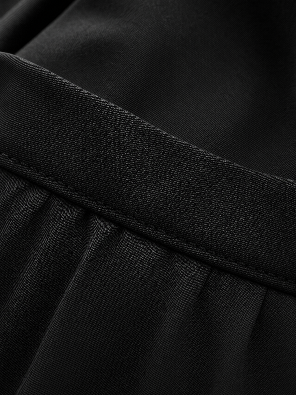 Off Supply Cascade Black Trousers – close-up detail