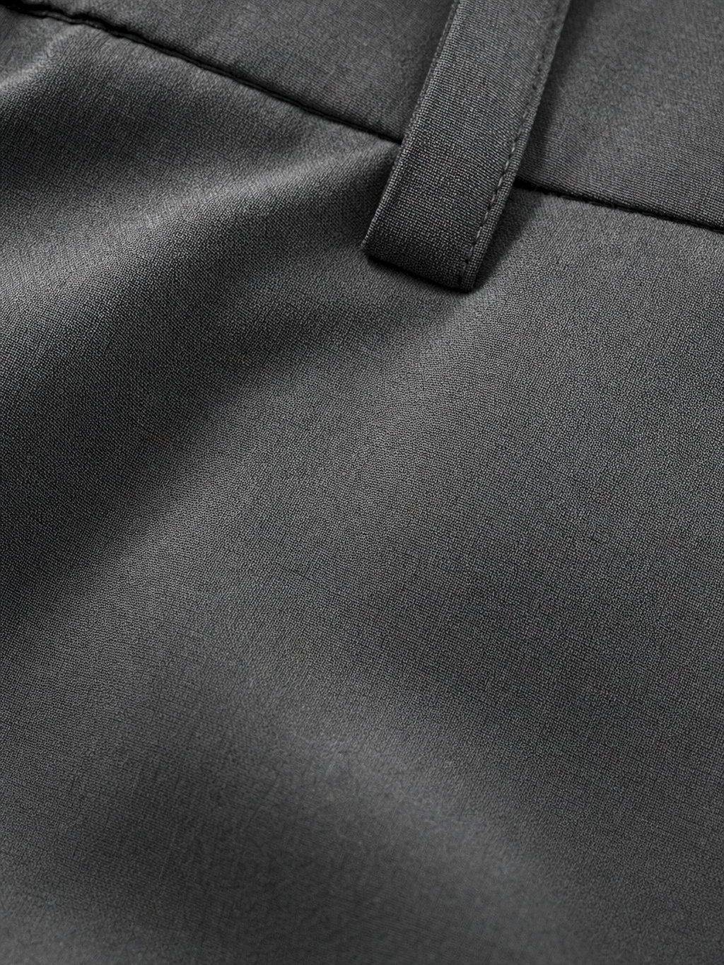 Off Supply Essence Gray Trousers – close-up detail